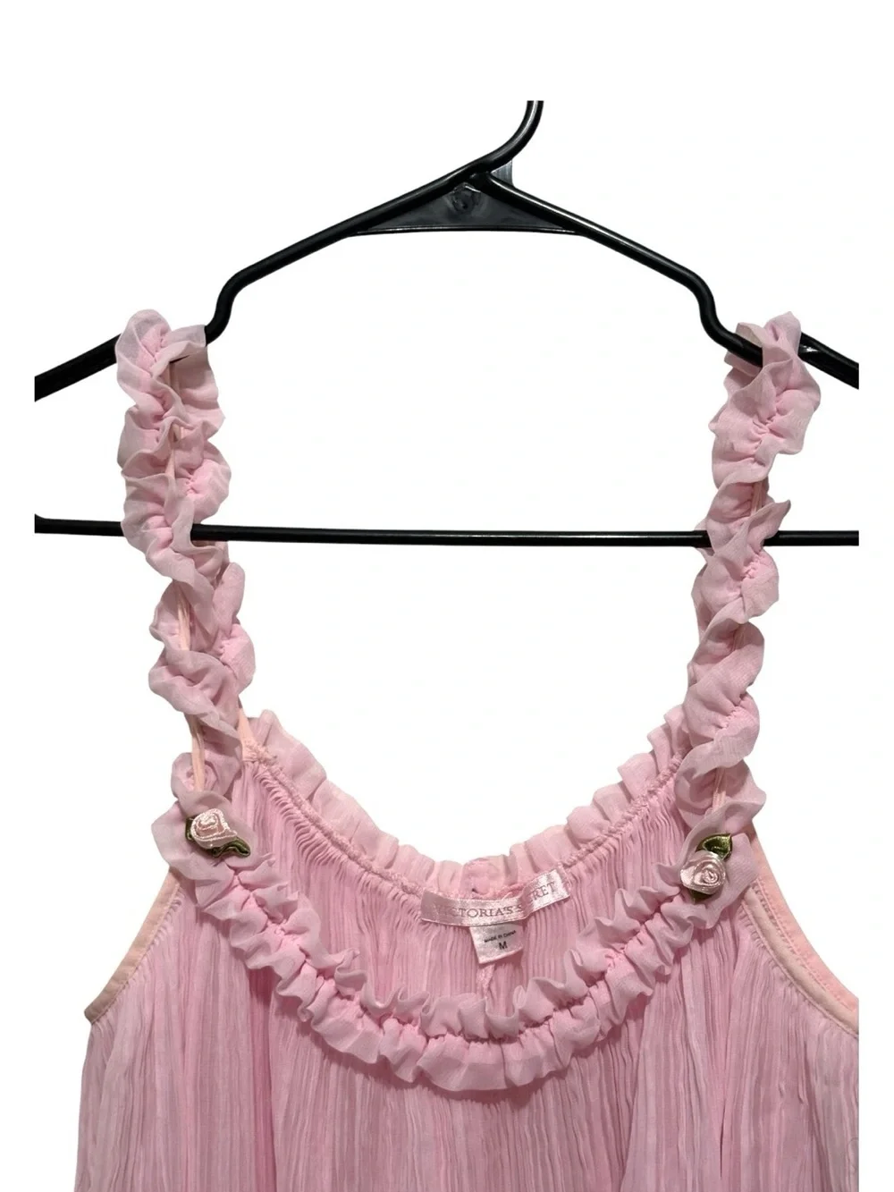 Sabrina Carpenter Victoria's Secret pink pleated babydoll slip dress